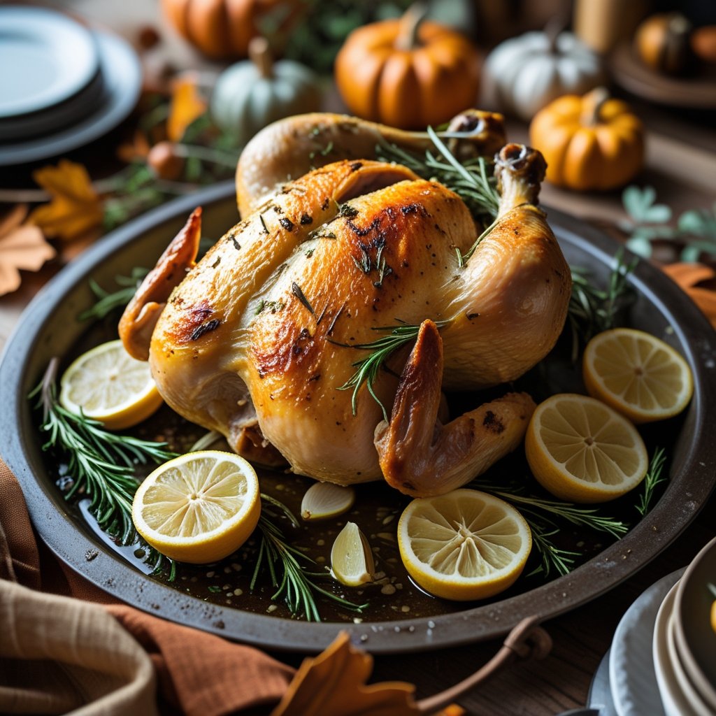 Garlic Rosemary Roast Chicken