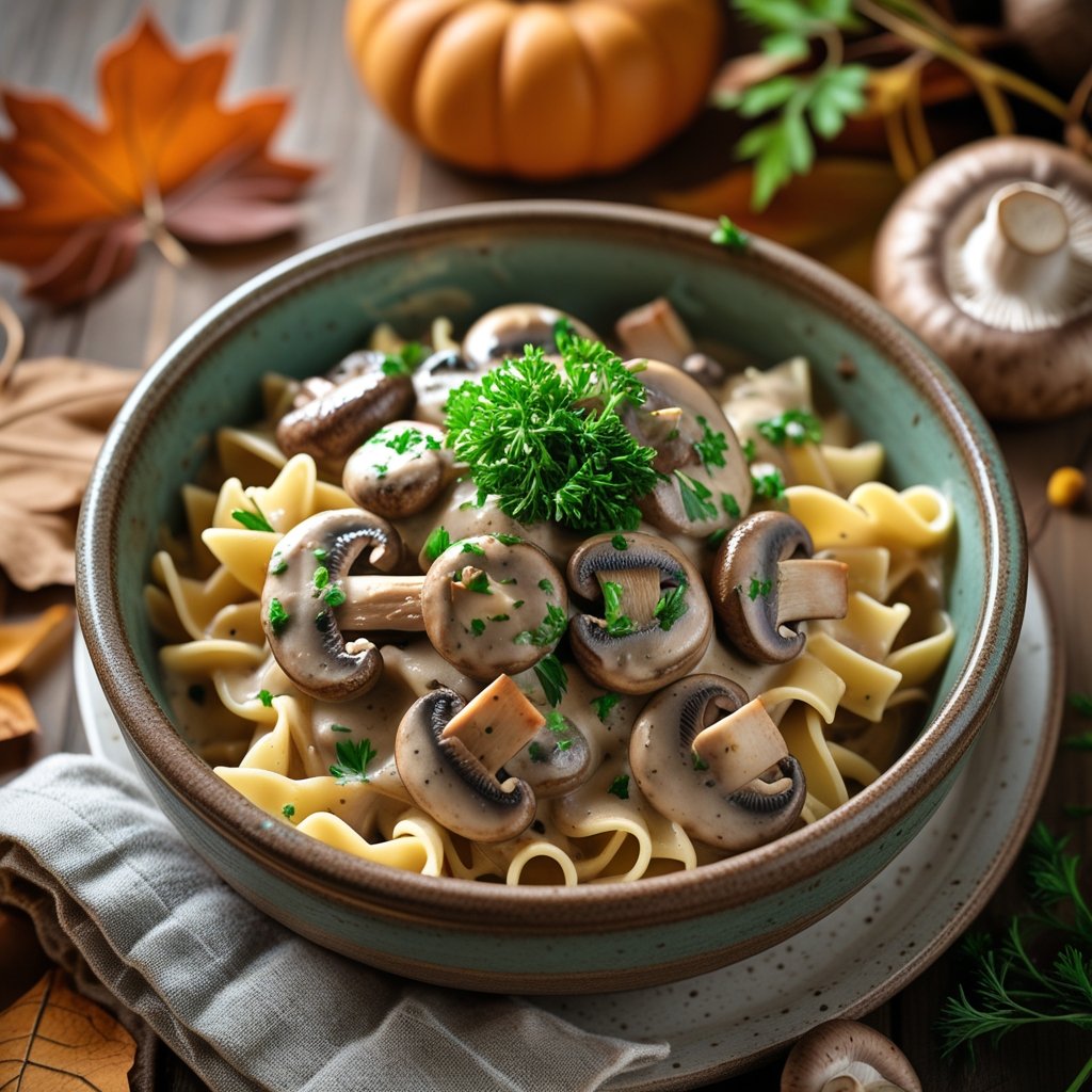 Creamy Mushroom Stroganoff