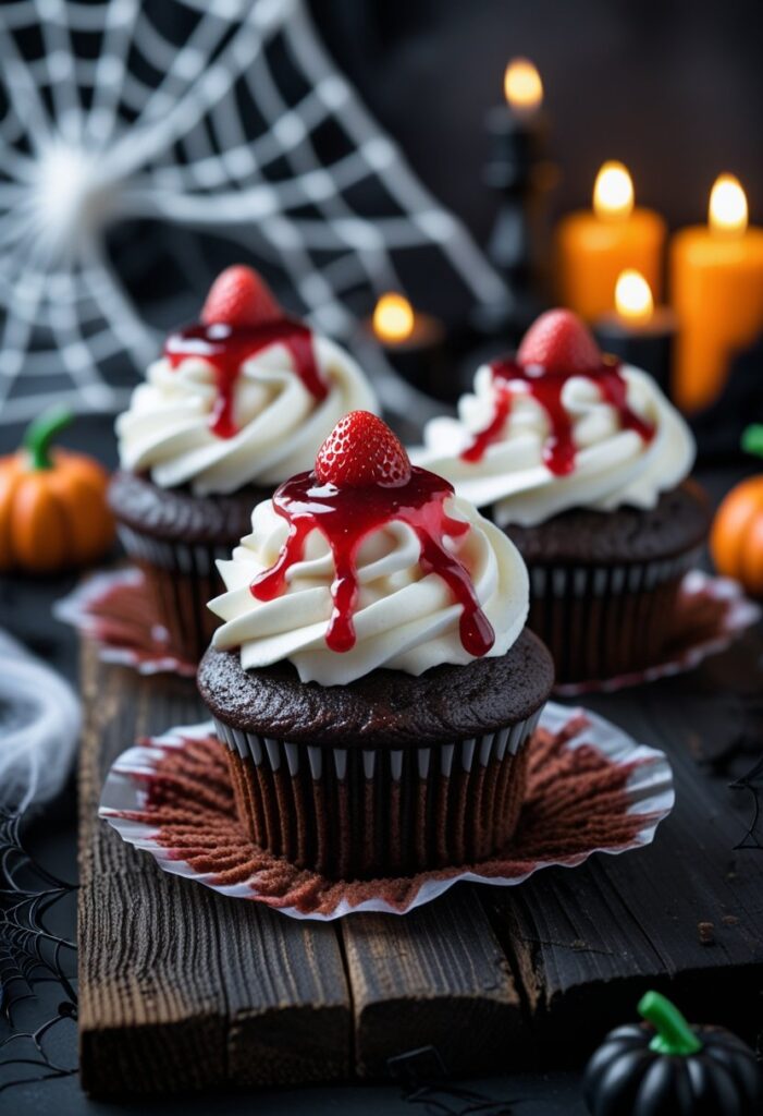 Halloween Vampire Bite Cupcakes Recipe