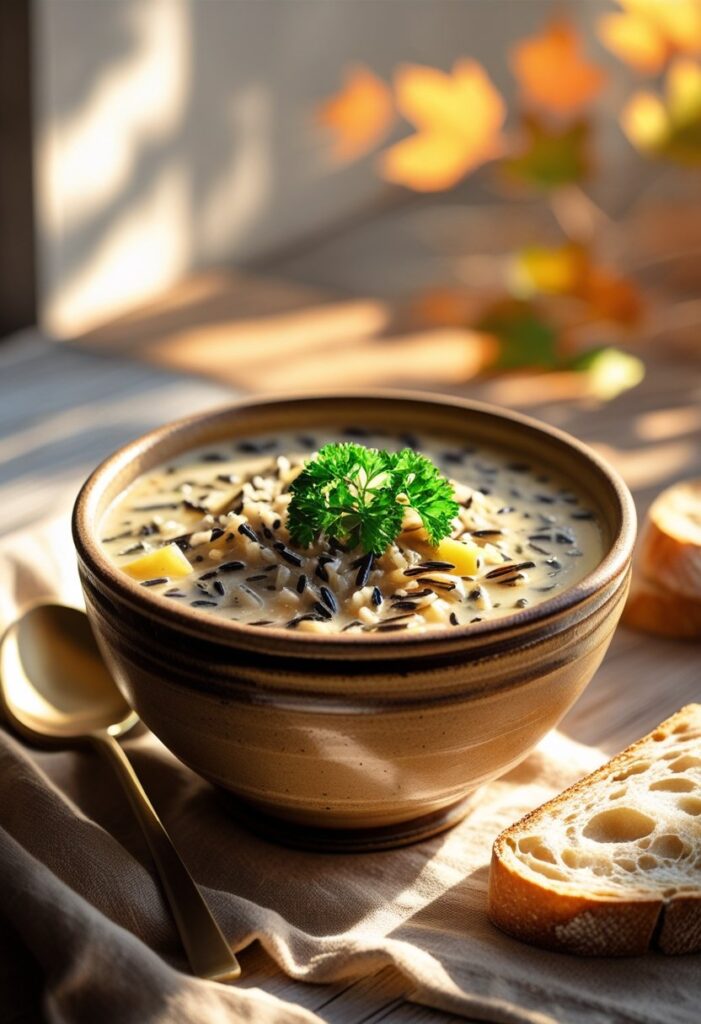 Cozy Autumn Wild Rice Soup Recipe