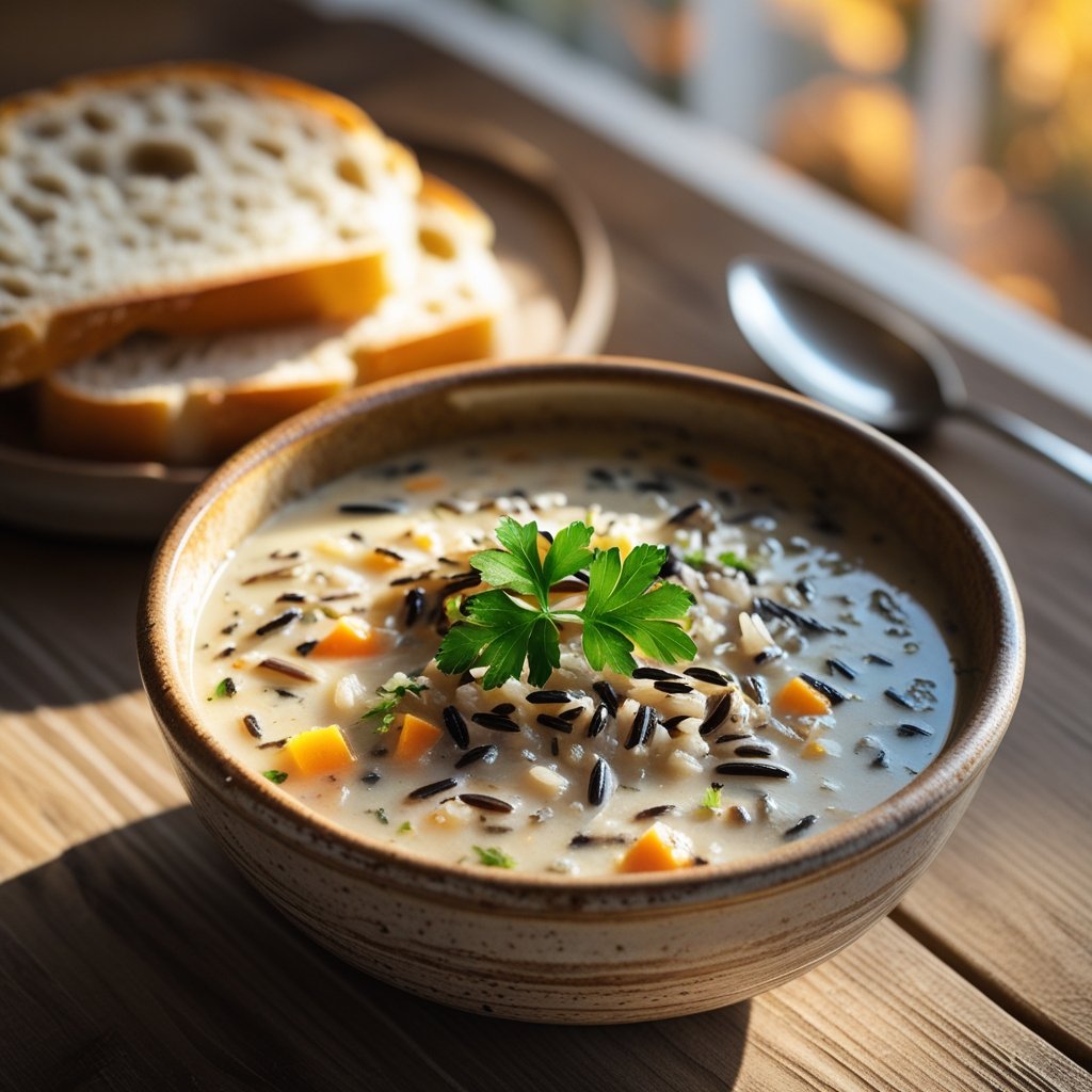 Cozy Autumn Wild Rice Soup Recipe