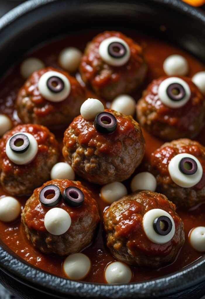 Monster Eyeball Meatballs