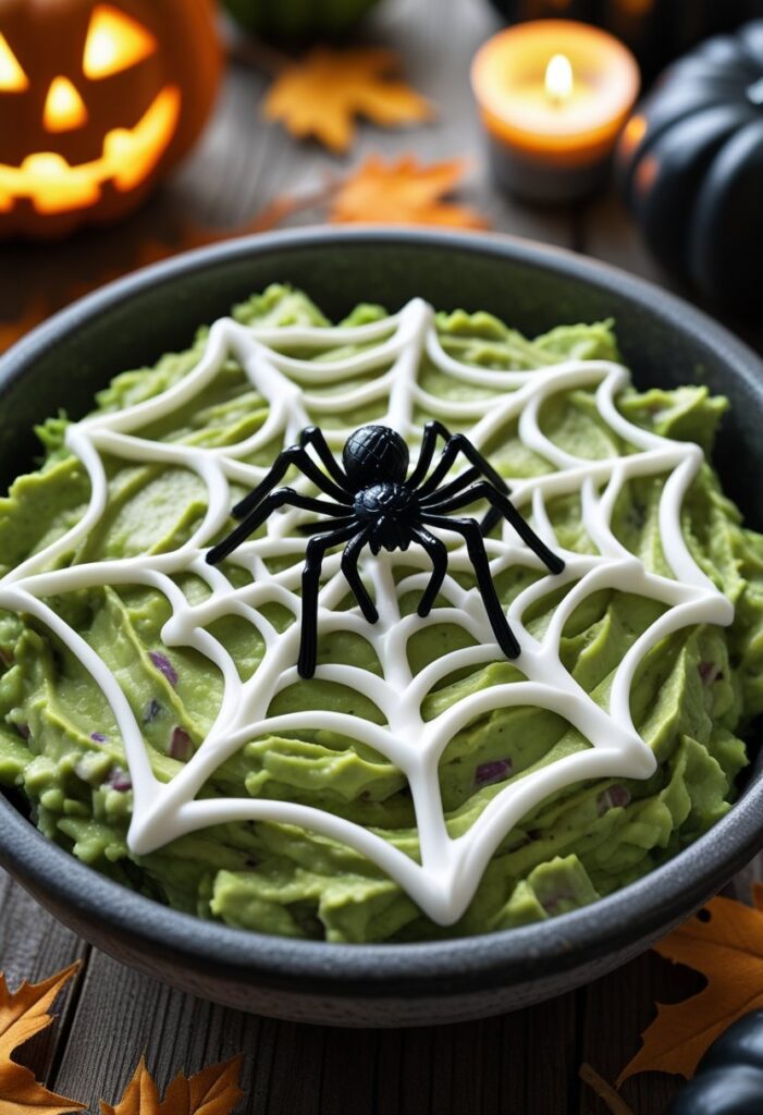 Spiderweb Guacamole Dip
