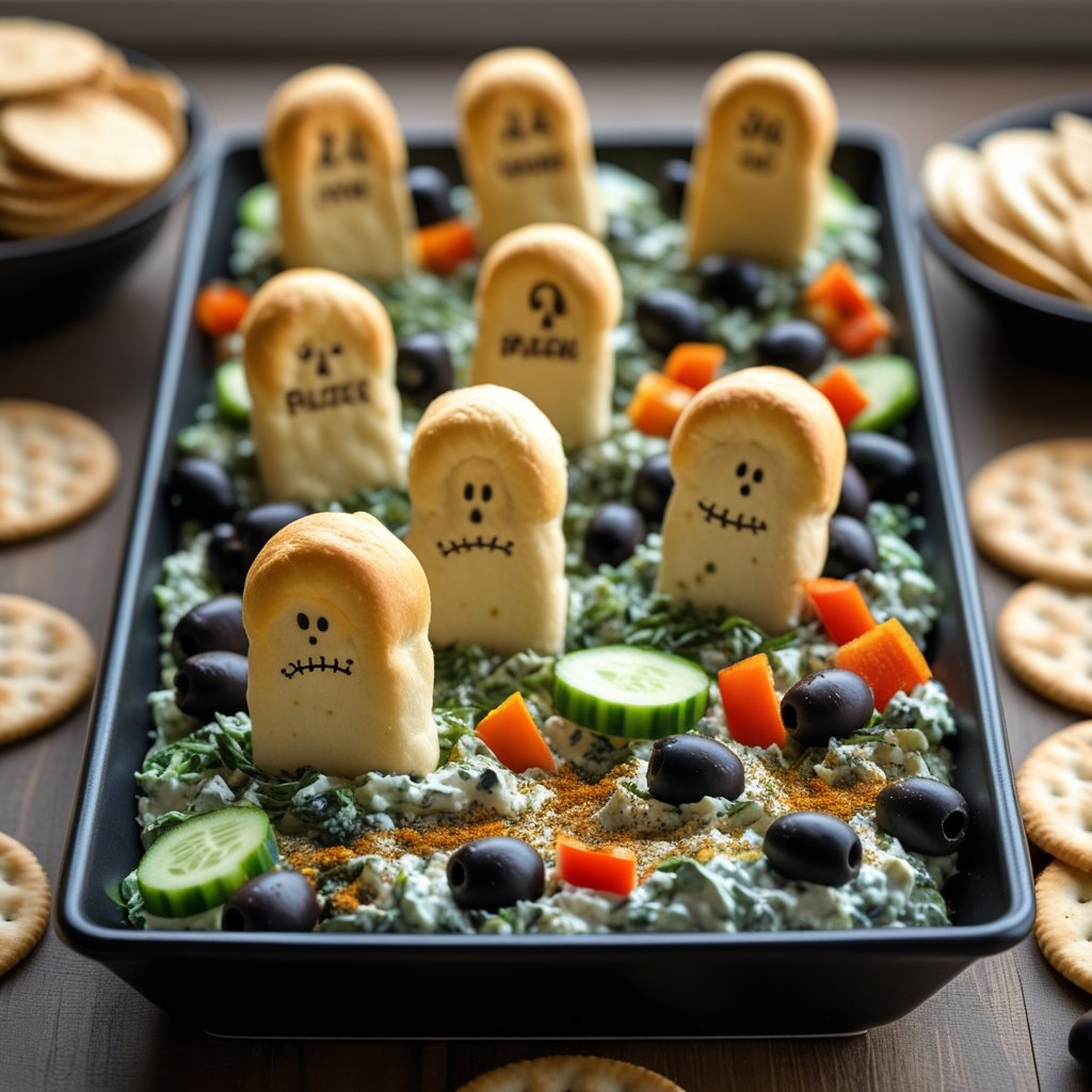 Spinach Dip Graveyard Scene Recipe
