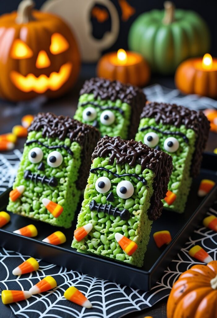 Frankenstein Rice Krispie Treats Recipe