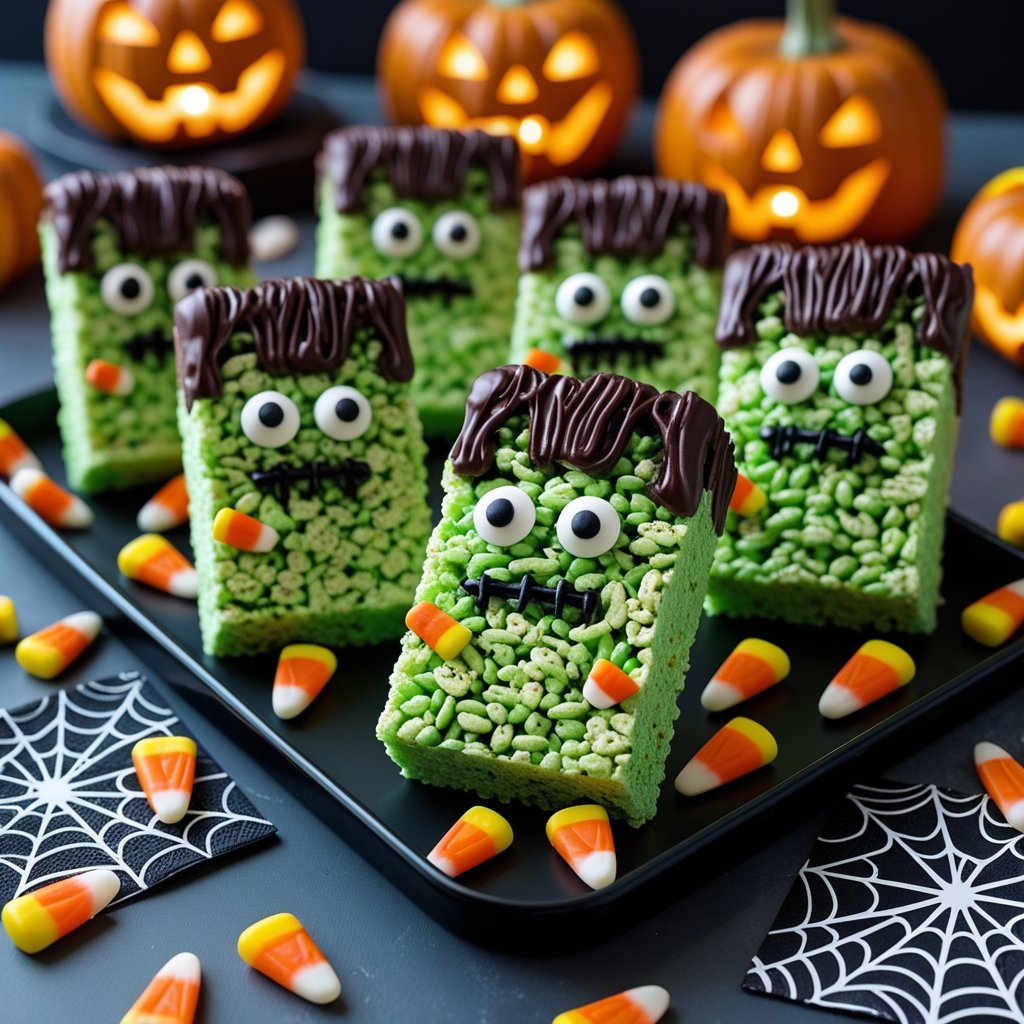 Frankenstein Rice Krispie Treats Recipe