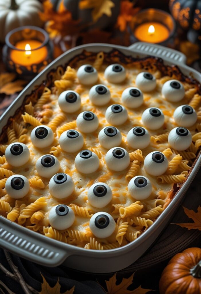 Creepy Eyeball Pasta Bake