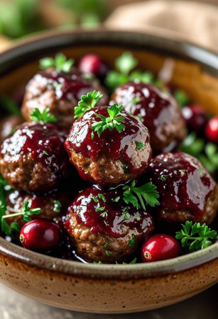 Cranberry Glazed Meatballs