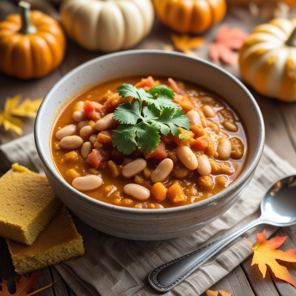 Pumpkin White Bean Chili Recipe