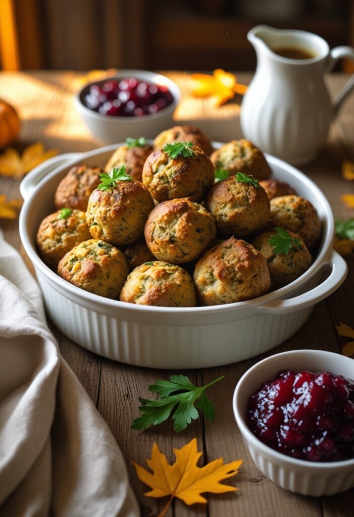 Thanksgiving Stuffing Balls Recipe
