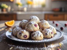 Cranberry Orange Snowball Cookies Recipe