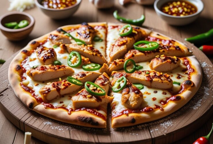 Chili Garlic Chicken Pizza Recipe