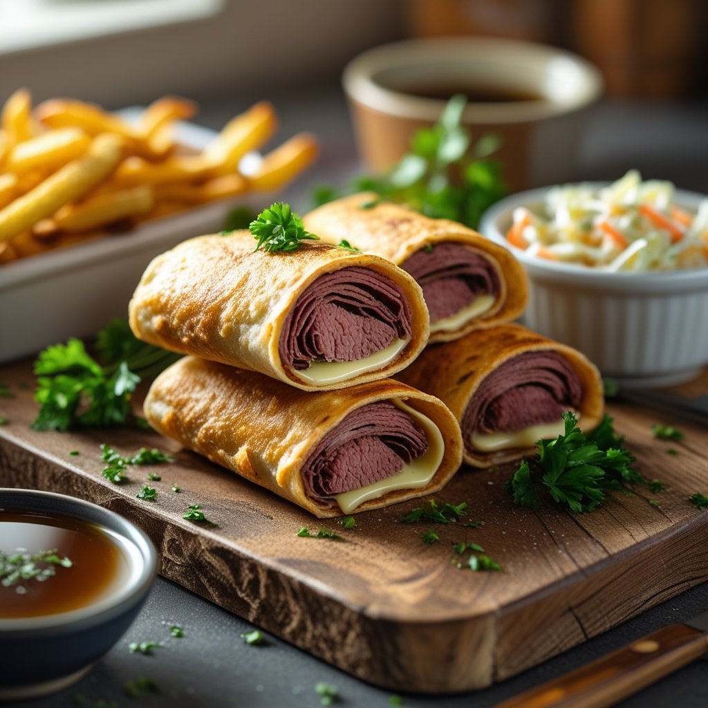 French Dip Tortilla Roll Ups Recipe