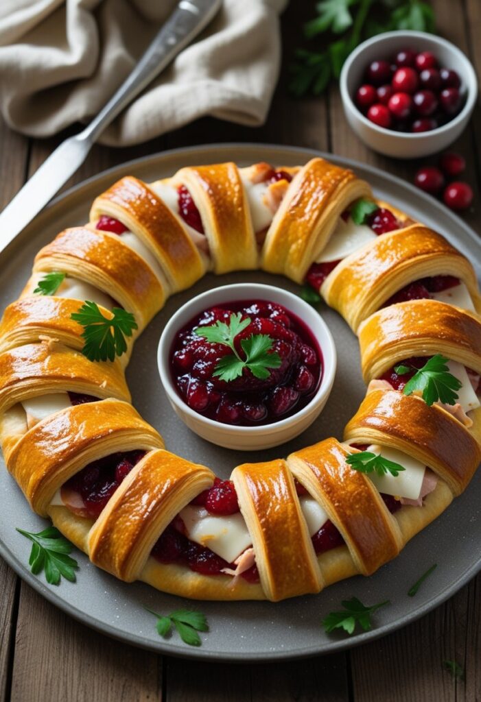 Turkey Cranberry Crescent Ring Recipe