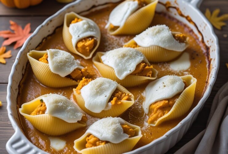 Creamy Pumpkin Ricotta Stuffed Shells Recipe
