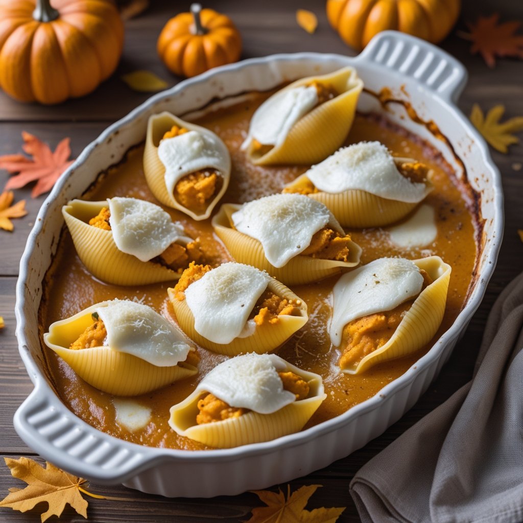 Creamy Pumpkin Ricotta Stuffed Shells Recipe