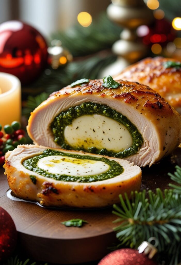 Pesto Mozzarella Stuffed Chicken