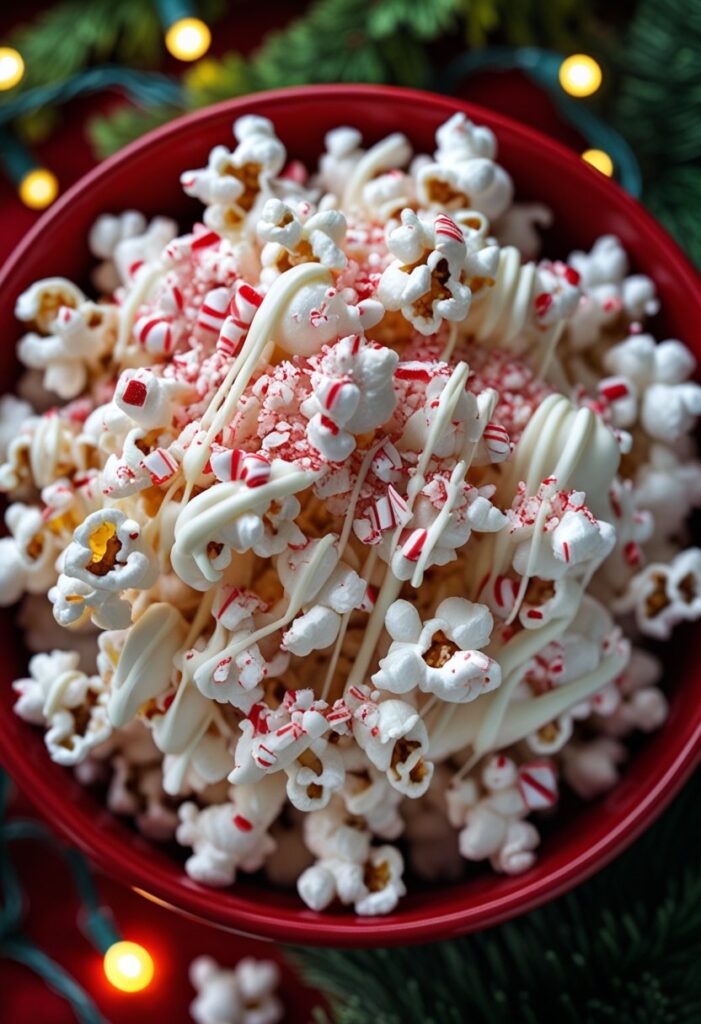 White Chocolate Peppermint Popcorn