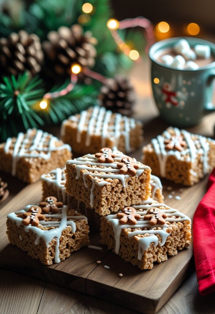 Gingerbread Rice Krispie Treats Recipe