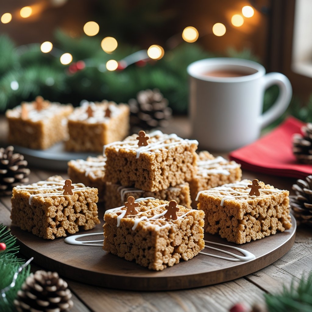 Gingerbread Rice Krispie Treats Recipe