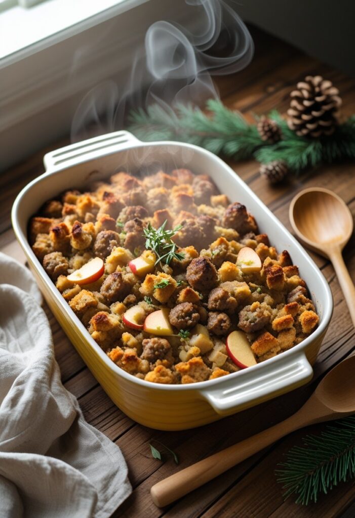 Holiday Stuffing with Sausage and Apples