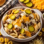 Loaded Cheeseburger Alfredo Pasta Recipe
