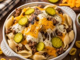 Loaded Cheeseburger Alfredo Pasta Recipe