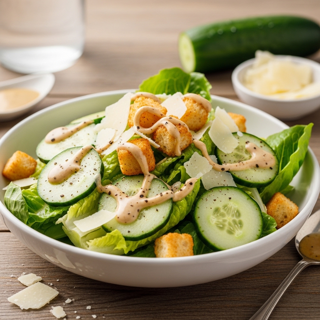 Cucumber Caesar Salad Recipe