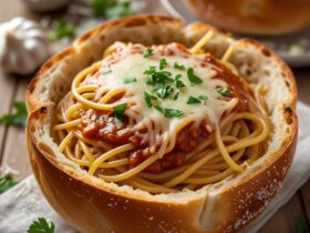 Garlic Bread Spaghetti Bowls Recipe