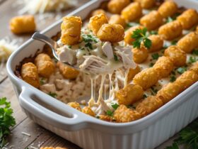 Chicken Alfredo Tater Tot Casserole Recipe