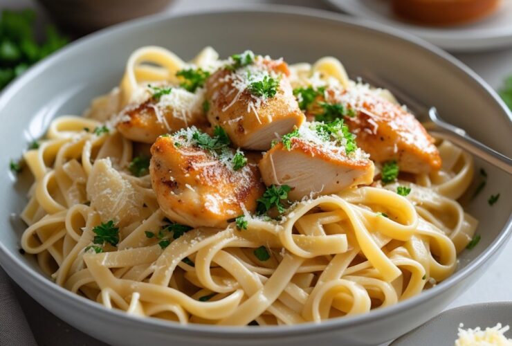 Garlic Parmesan Chicken Pasta Recipe