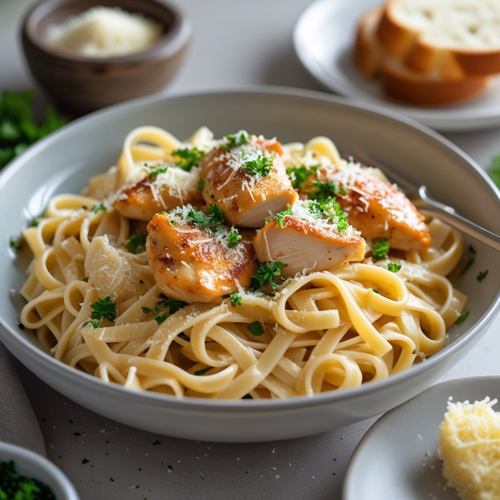 Garlic Parmesan Chicken Pasta Recipe