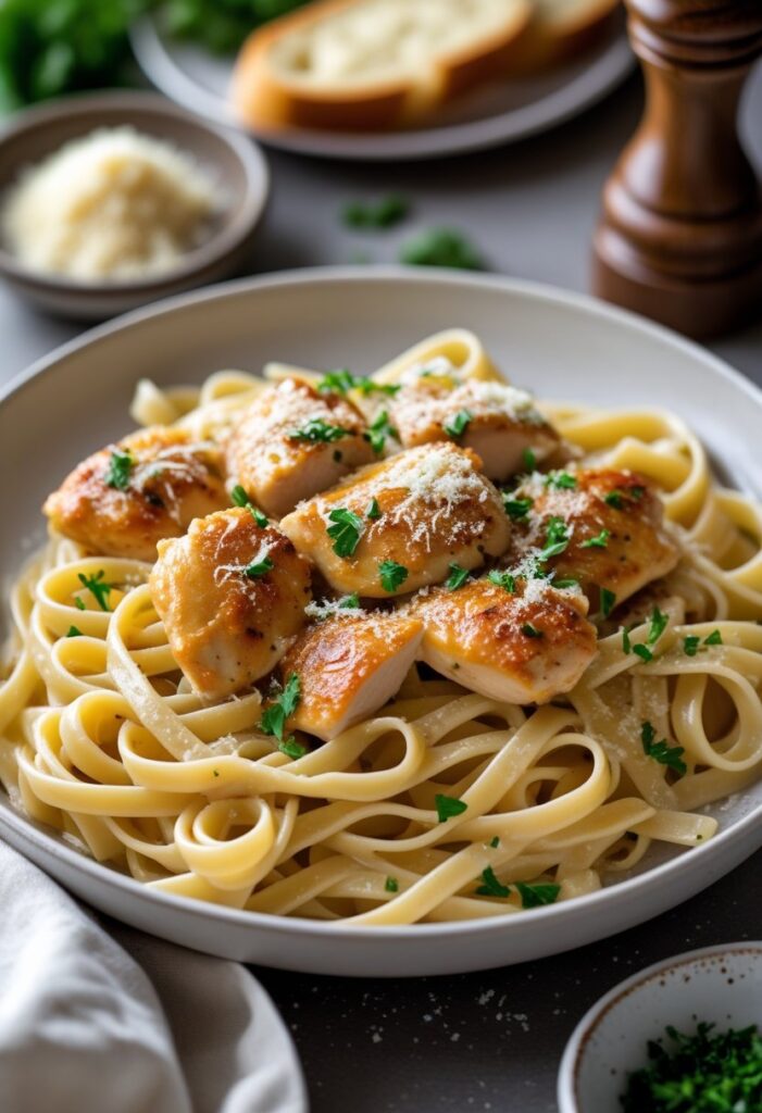Garlic Parmesan Chicken Pasta Recipe