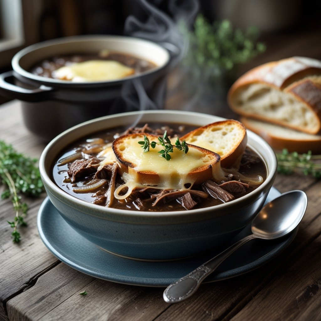 French Onion Beef Short Rib Soup Recipe