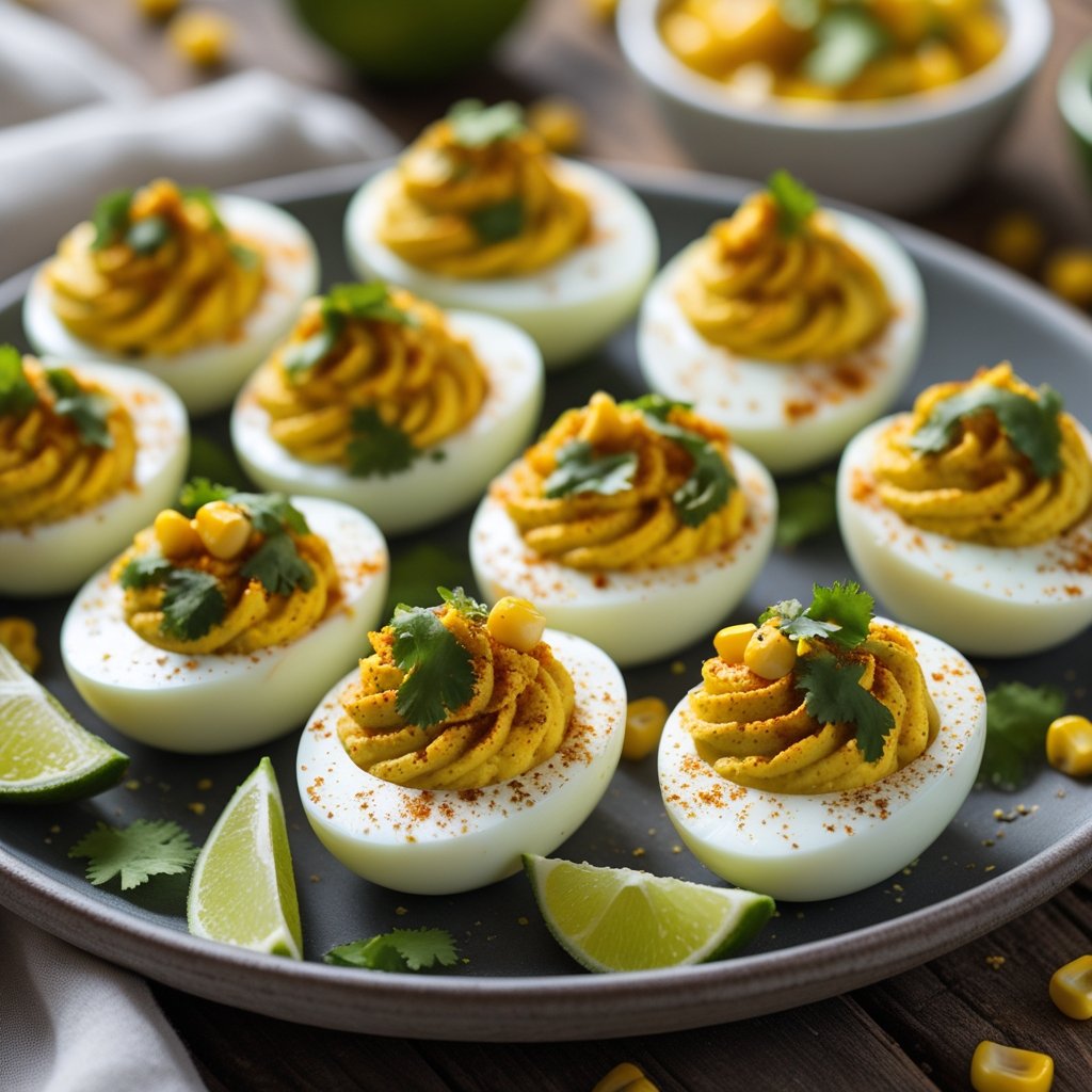 Mexican Street Corn Deviled Eggs Recipe