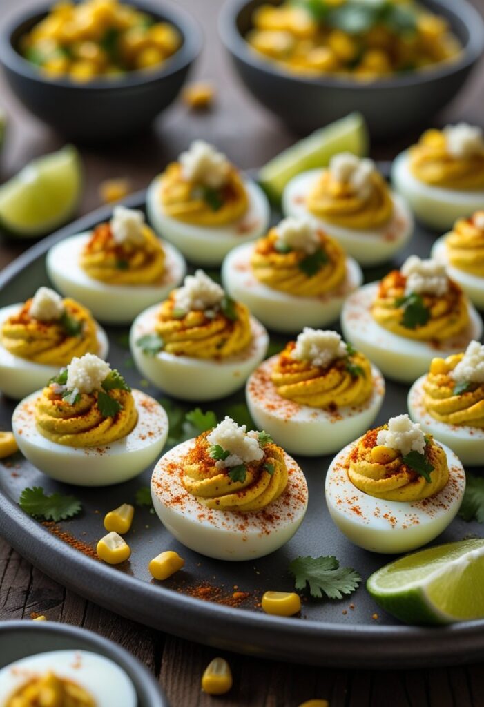 Mexican Street Corn Deviled Eggs Recipe