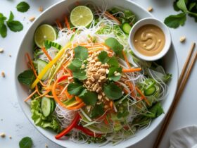Spring Roll Salad with Peanut Dressing Recipe