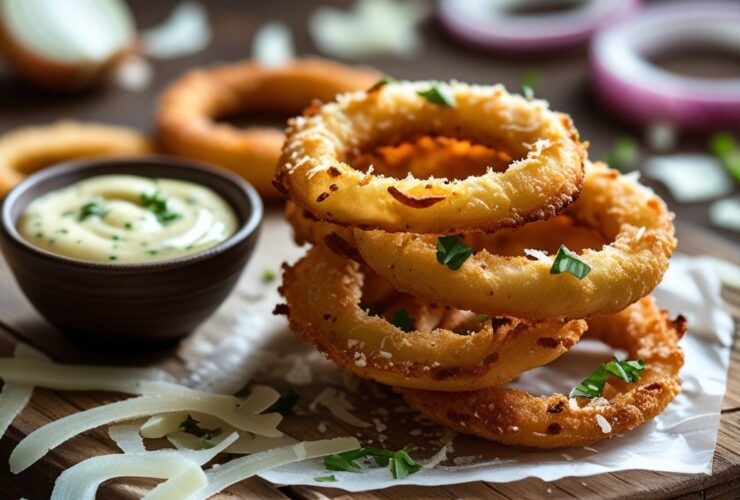Crispy Parmesan Onion Ring Chips Recipe