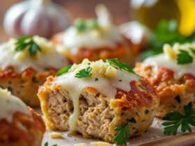 Garlic Parmesan Chicken Meatloaves Recipe