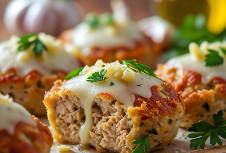 Garlic Parmesan Chicken Meatloaves Recipe