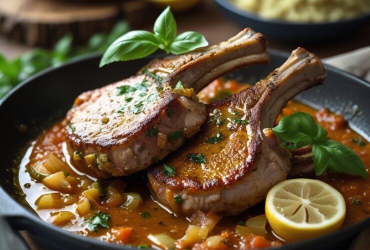 Juicy Sicilian Pork Chops Recipe