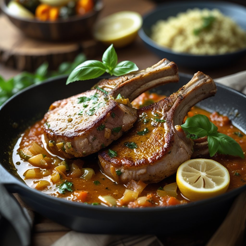 Juicy Sicilian Pork Chops Recipe