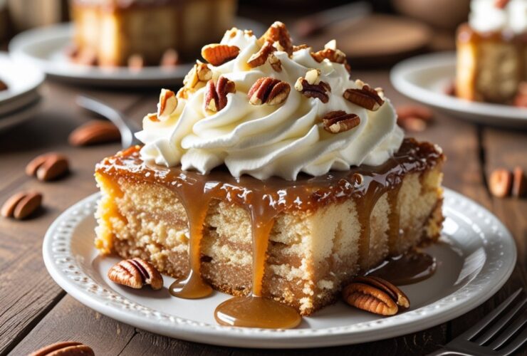 Butter Pecan Praline Poke Cake Recipe