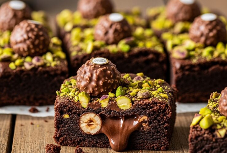 Pistachio Ferrero Rocher Brownie Recipe