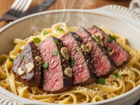 Garlic Butter Steak Pasta Recipe