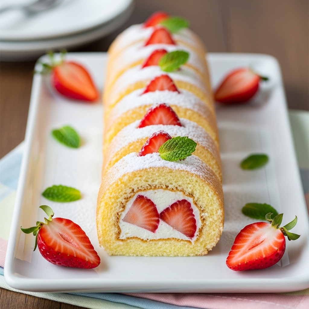 Strawberry Shortcake Sushi Roll Recipe