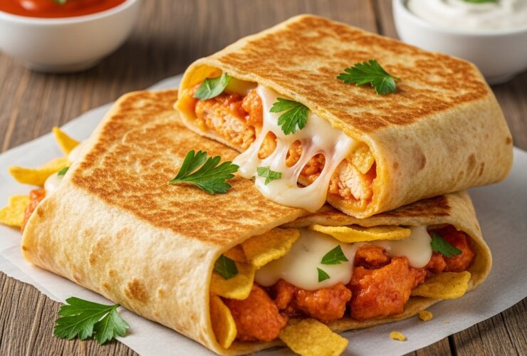 Buffalo Chicken Crunch Wraps Recipe