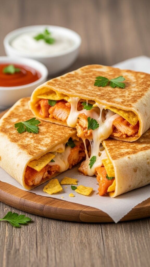 Buffalo Chicken Crunch Wraps Recipe