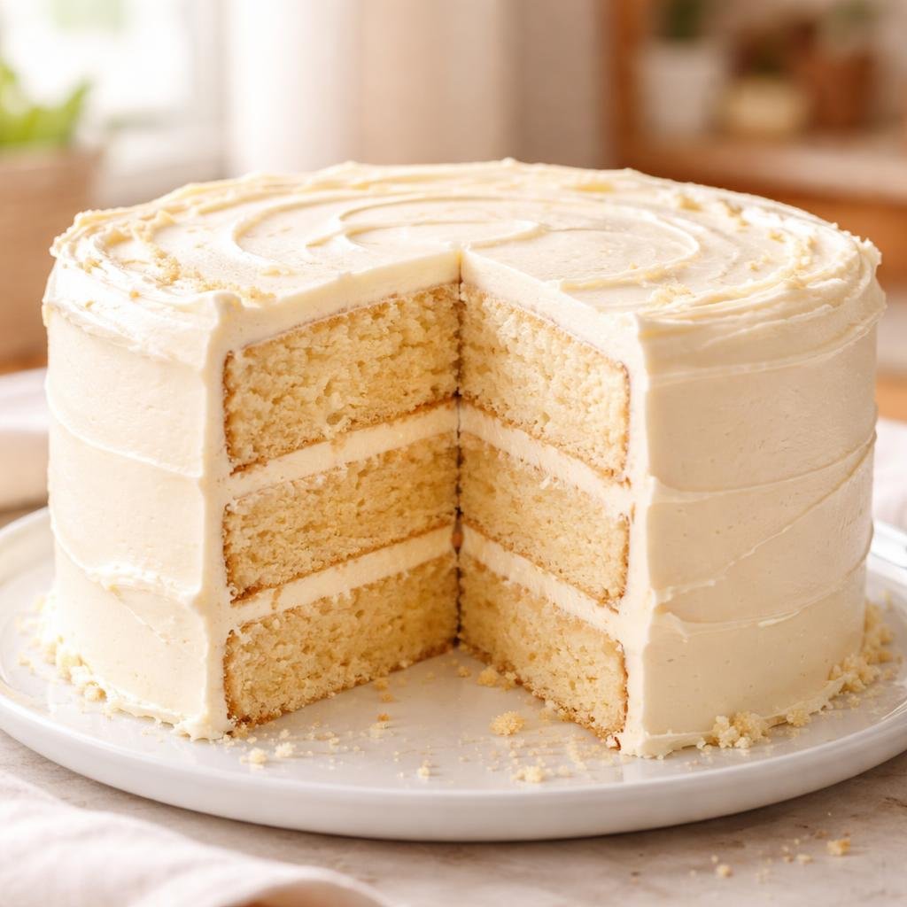 Homemade Vanilla Layer Cake Recipe