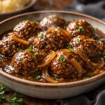Slow Cooker Salisbury Steak Meatballs Recipe